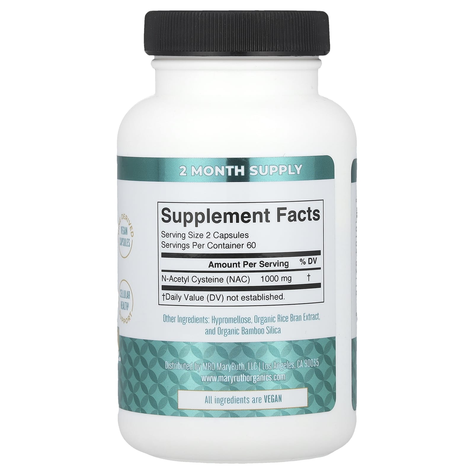 MaryRuth's, NAC, 120 Capsules (500 mg per Capsule) - Image 2