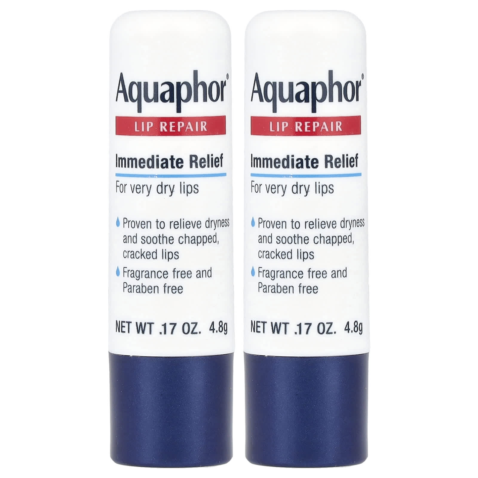 Aquaphor Lip Repair Stick for Dry, Chapped Lips - 2 Sticks - Image 1