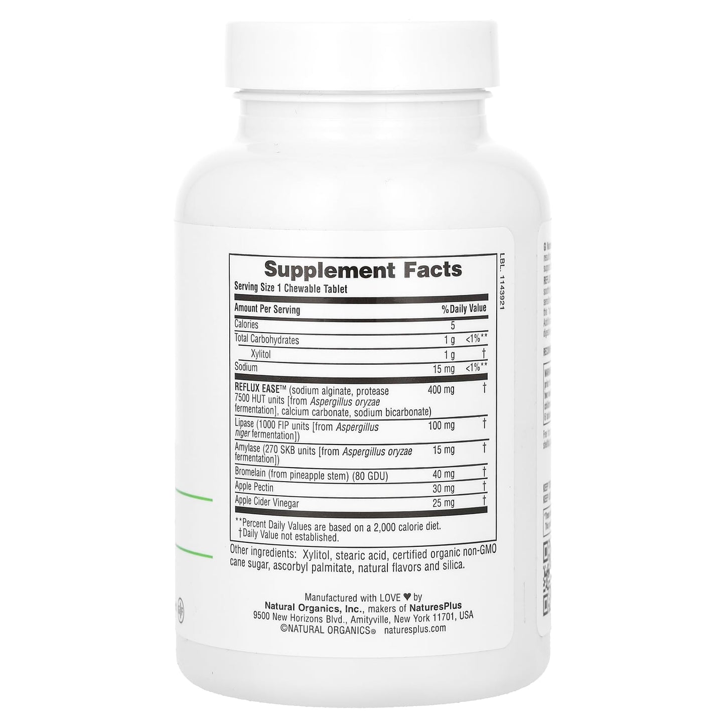 NaturesPlus, Gi Natural, Reflux Ease, Vanila, 60 Chewable Tablets - Image 2