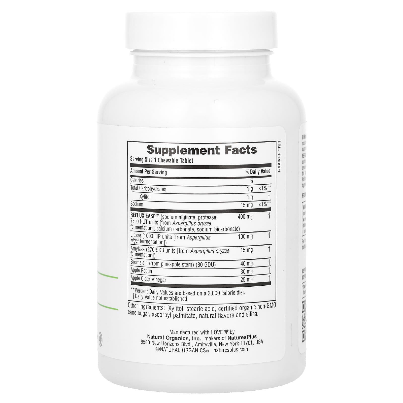 NaturesPlus, Gi Natural, Reflux Ease, Vanila, 60 Chewable Tablets - Image 2