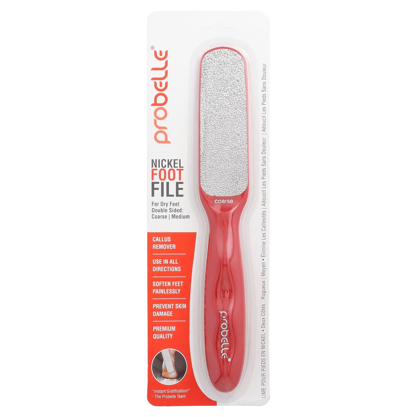 Probelle, Nickel Foot File, Coarse/Medium, 1 Count - Image 2