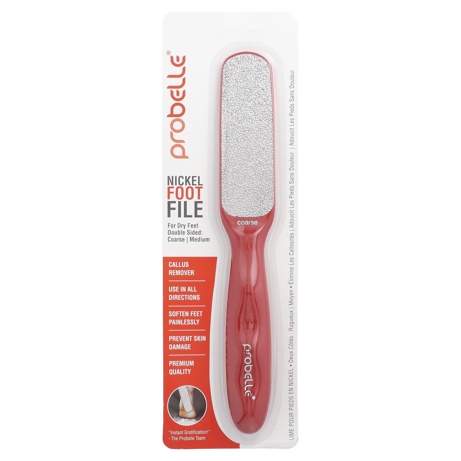 Probelle, Nickel Foot File, Coarse/Medium, 1 Count - Image 2