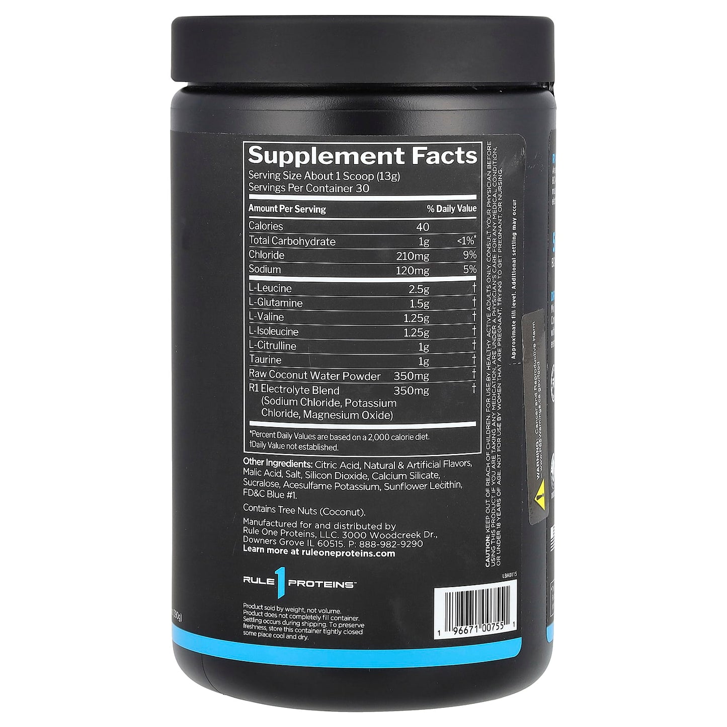 Rule One Proteins, Active BCAA, Blue Raspberry, 13.76 oz (390 g) - Image 2