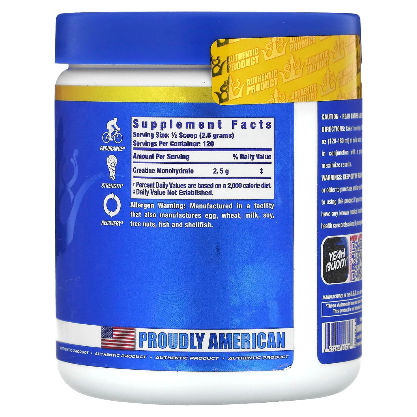 Ronnie Coleman, Vital Edition, Creatine XS Powder, Unflavored, 10.6 oz (300 g) - Image 2