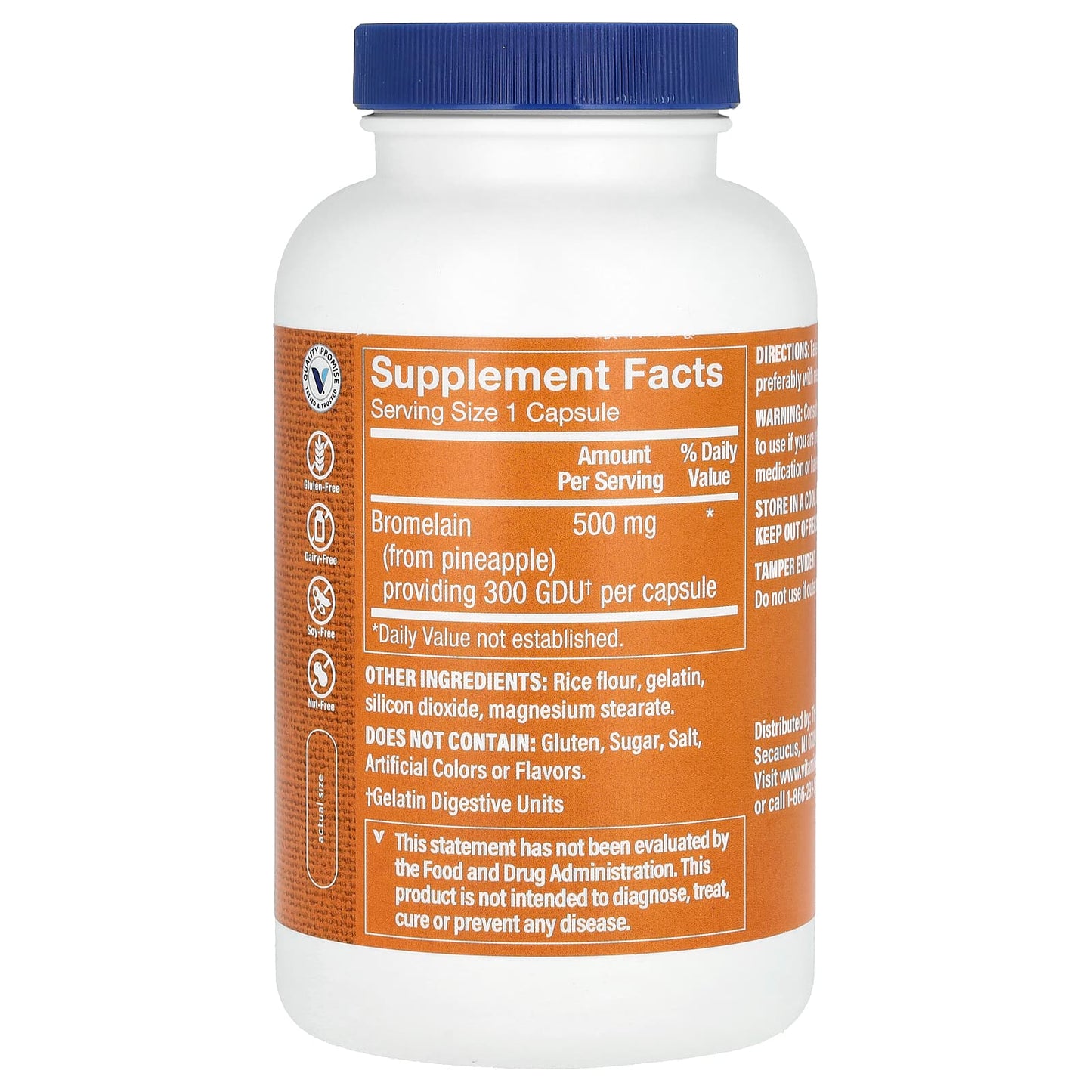 The Vitamin Shoppe, Bromelain, 500 mg, 300 Capsules - Image 2