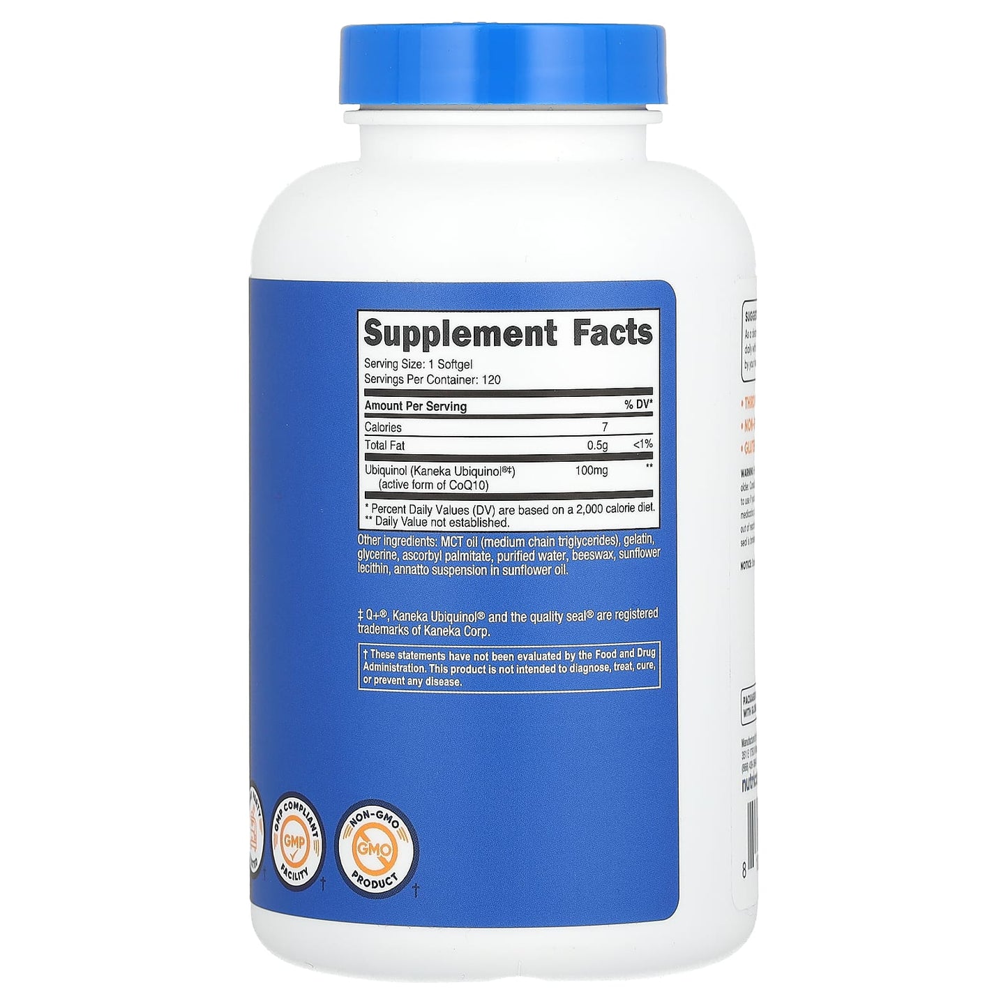 Nutricost, Ubiquinol, 100 mg, 120 Softgels - Image 2