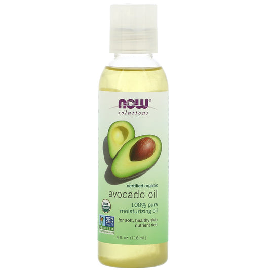 NOW Foods, Solutions, Organic Avocado Oil, 4 fl oz (118 ml) - Image 1