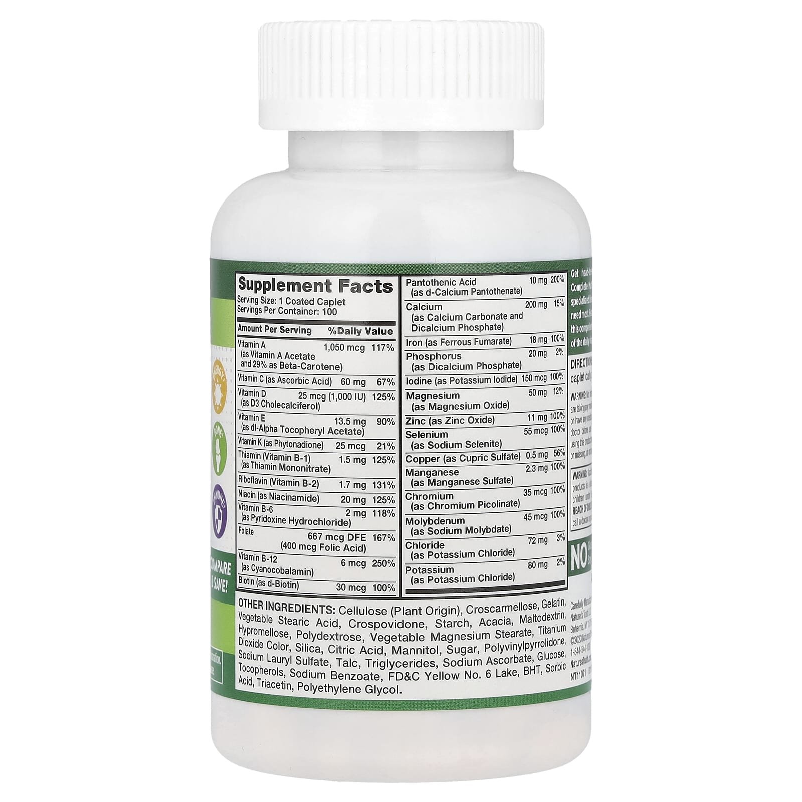 Nature's Truth, ABC Complete Multivitamin, 100 Coated Caplets - Image 2