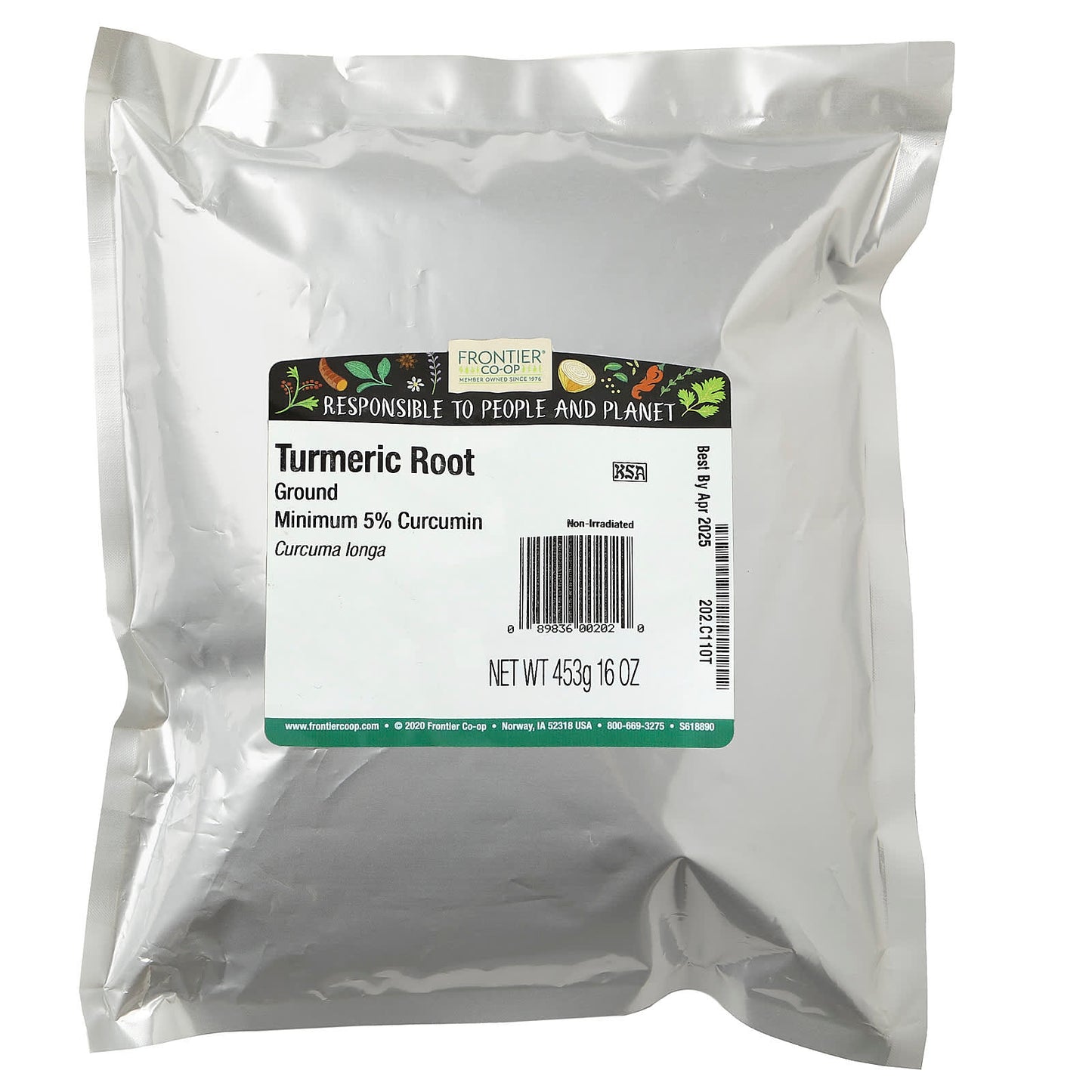 Frontier Co-op Ground Turmeric Root Powder, 16 oz (453g) - Image 2