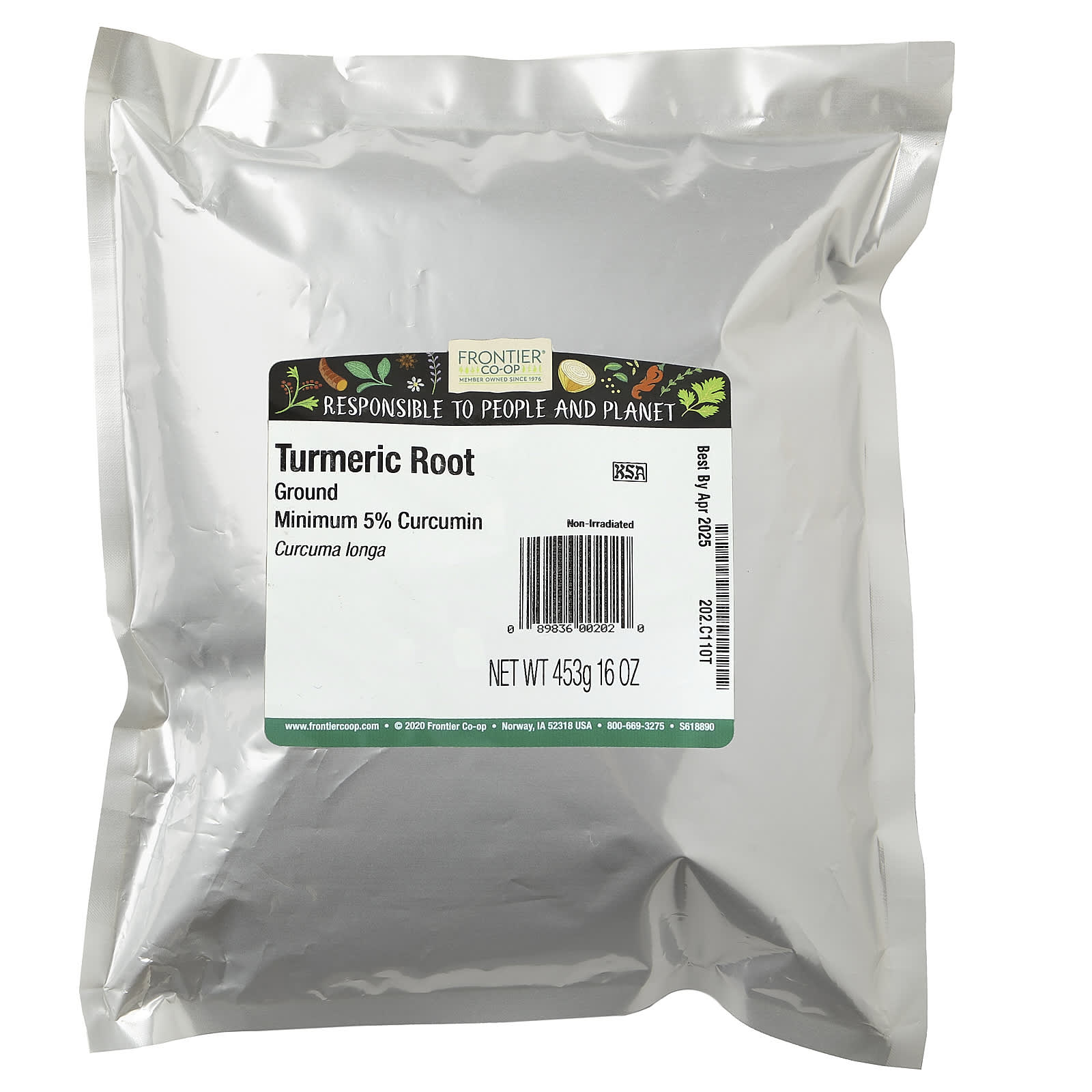 Frontier Co-op Ground Turmeric Root Powder, 16 oz (453g) - Image 2
