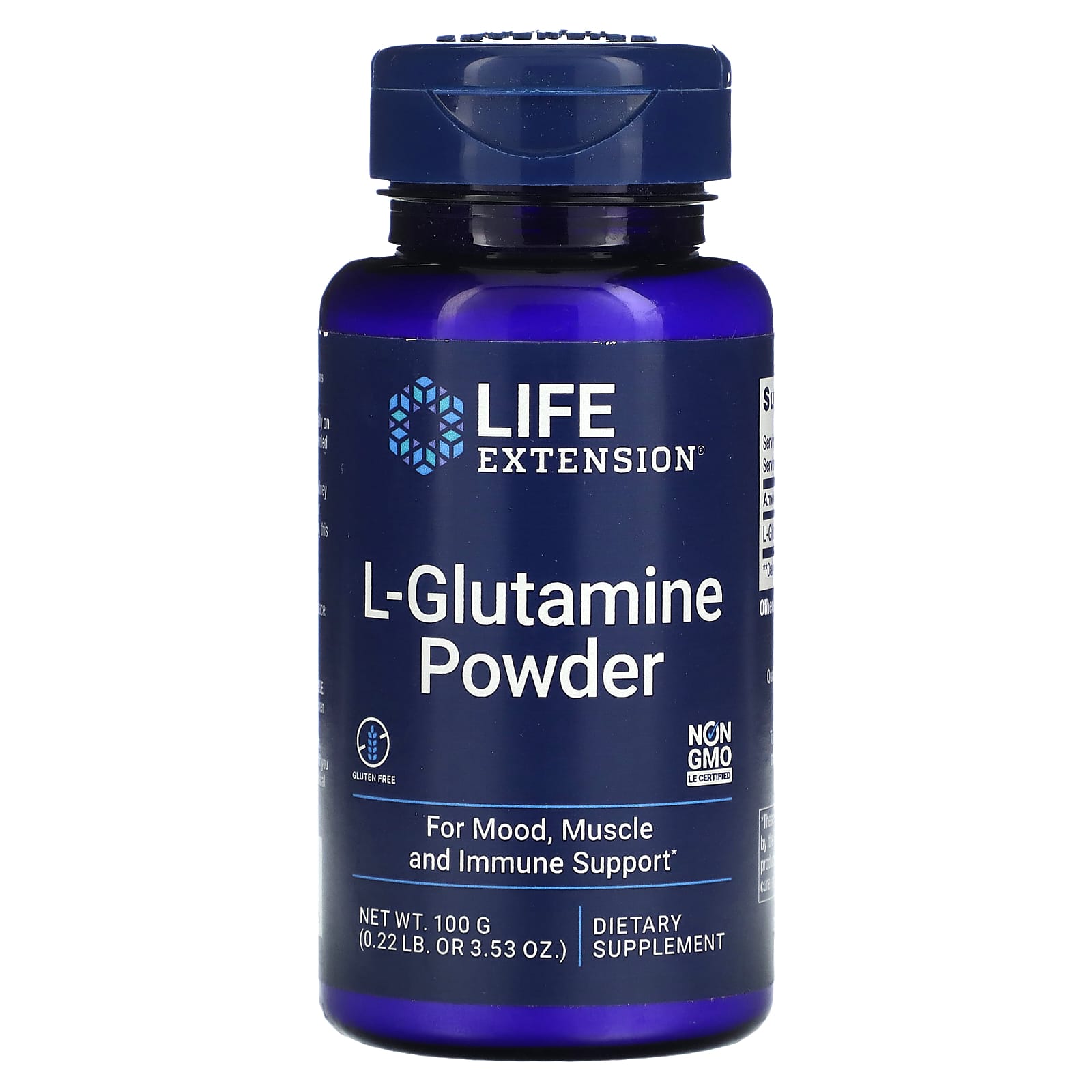 Life Extension, L-Glutamine Powder, 3.53 oz (100 g) - Image 1
