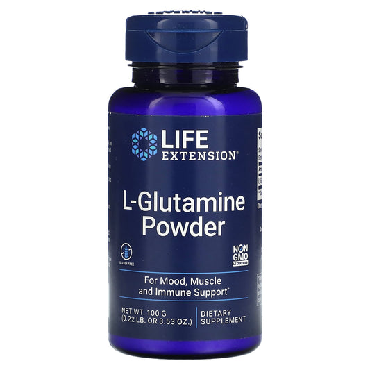 Life Extension, L-Glutamine Powder, 3.53 oz (100 g) - Image 1
