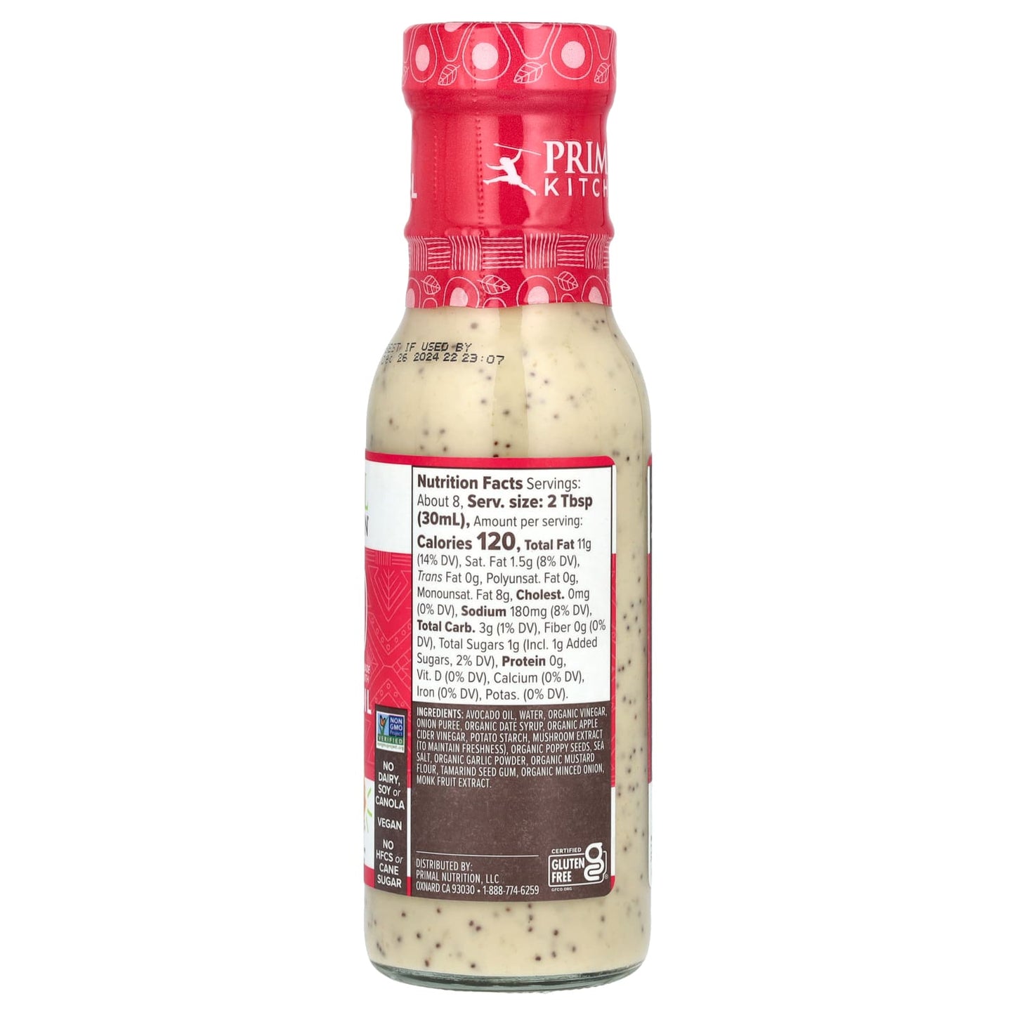 Primal Kitchen, Dressing & Marinade Made with Avocado Oil, Poppyseed, 8 fl oz (236 ml) - Image 2