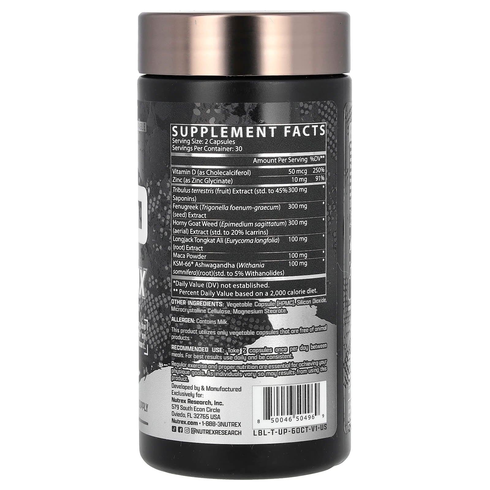 Nutrex Research, T-Up Max, 60 Capsules - Image 2
