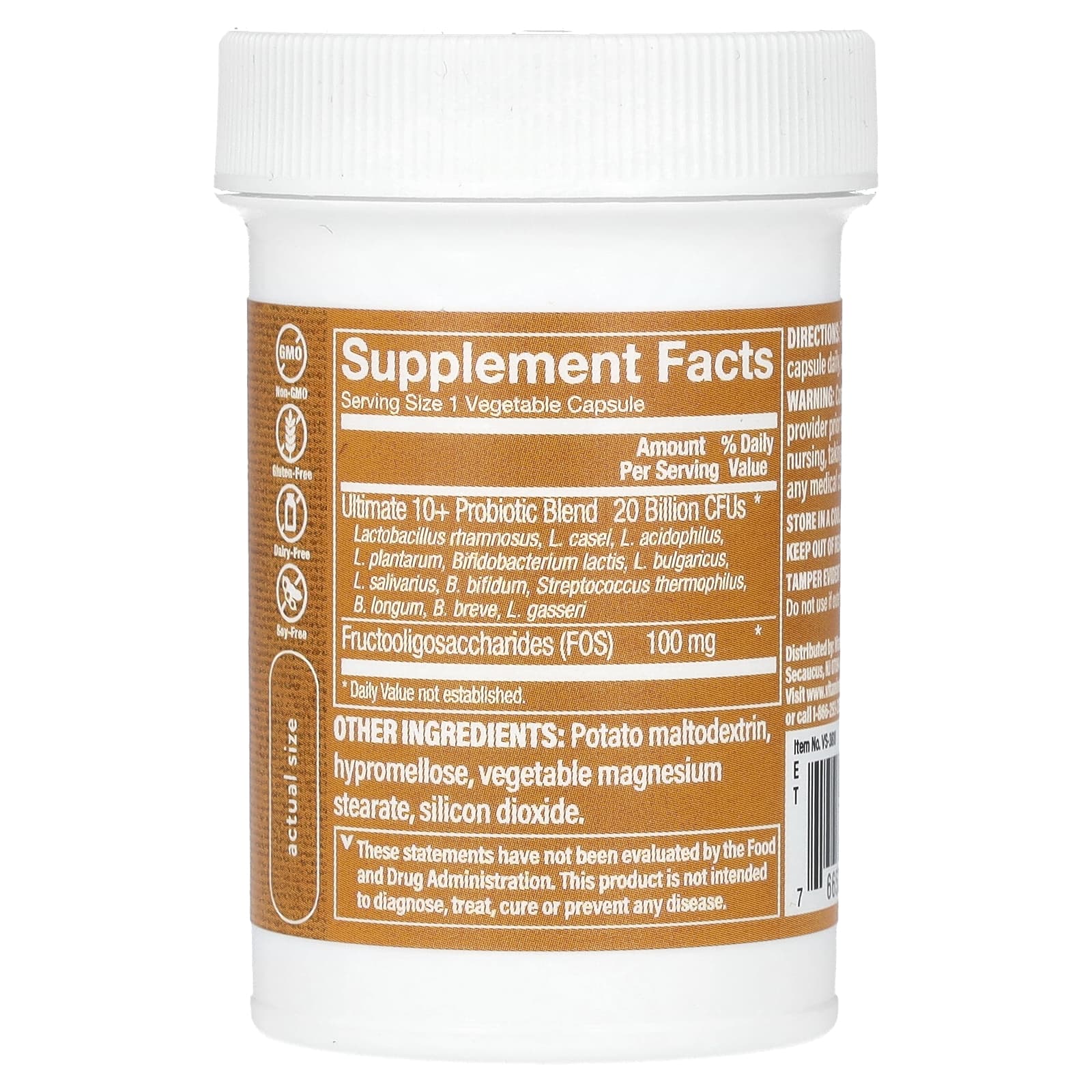 The Vitamin Shoppe, Ultimate 10+ Probiotics, 20 Billion CFU, 30 Vegetable Capsules - Image 2