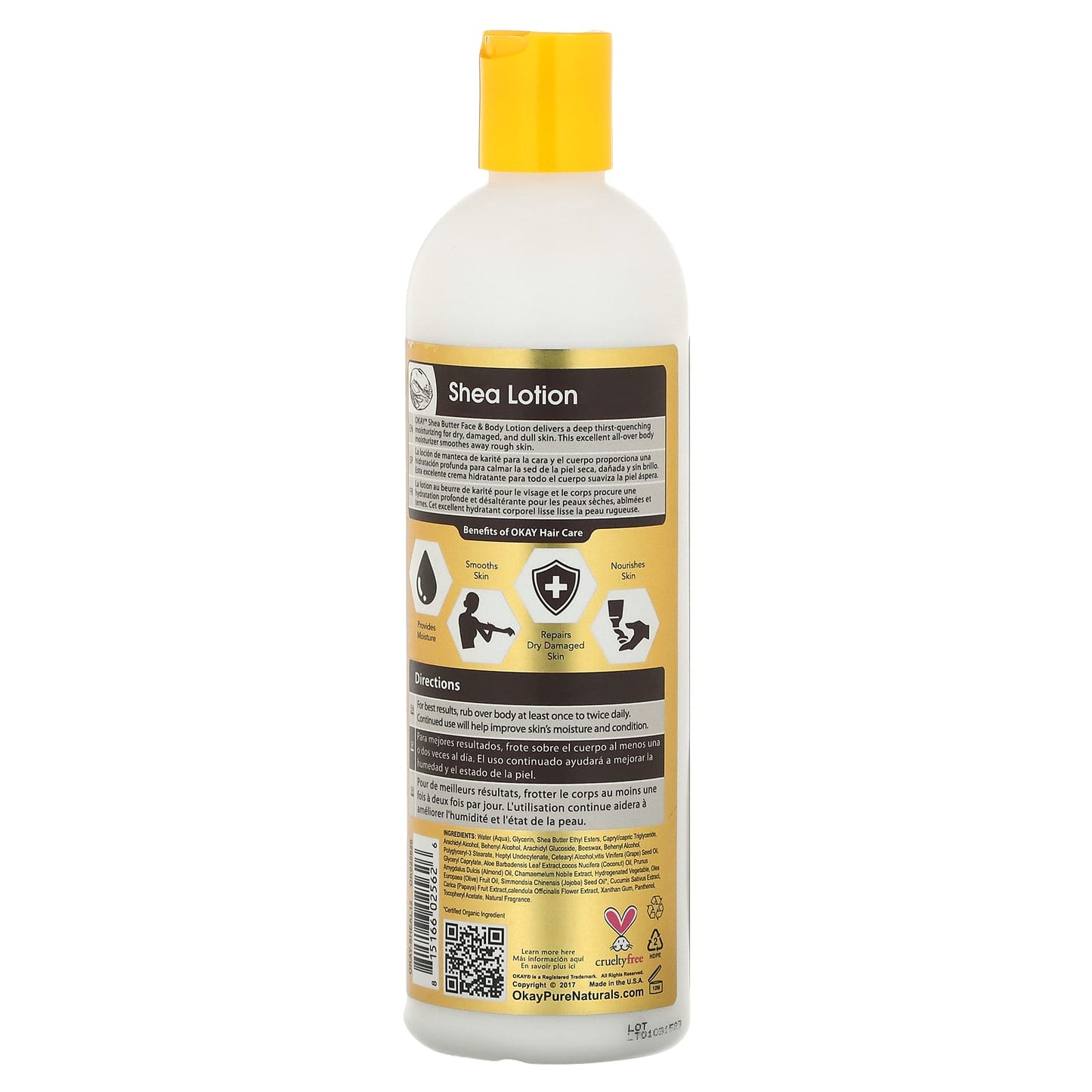Okay Pure Naturals, Hand & Body Lotion, Shea , 12 fl oz (355 ml) - Image 2