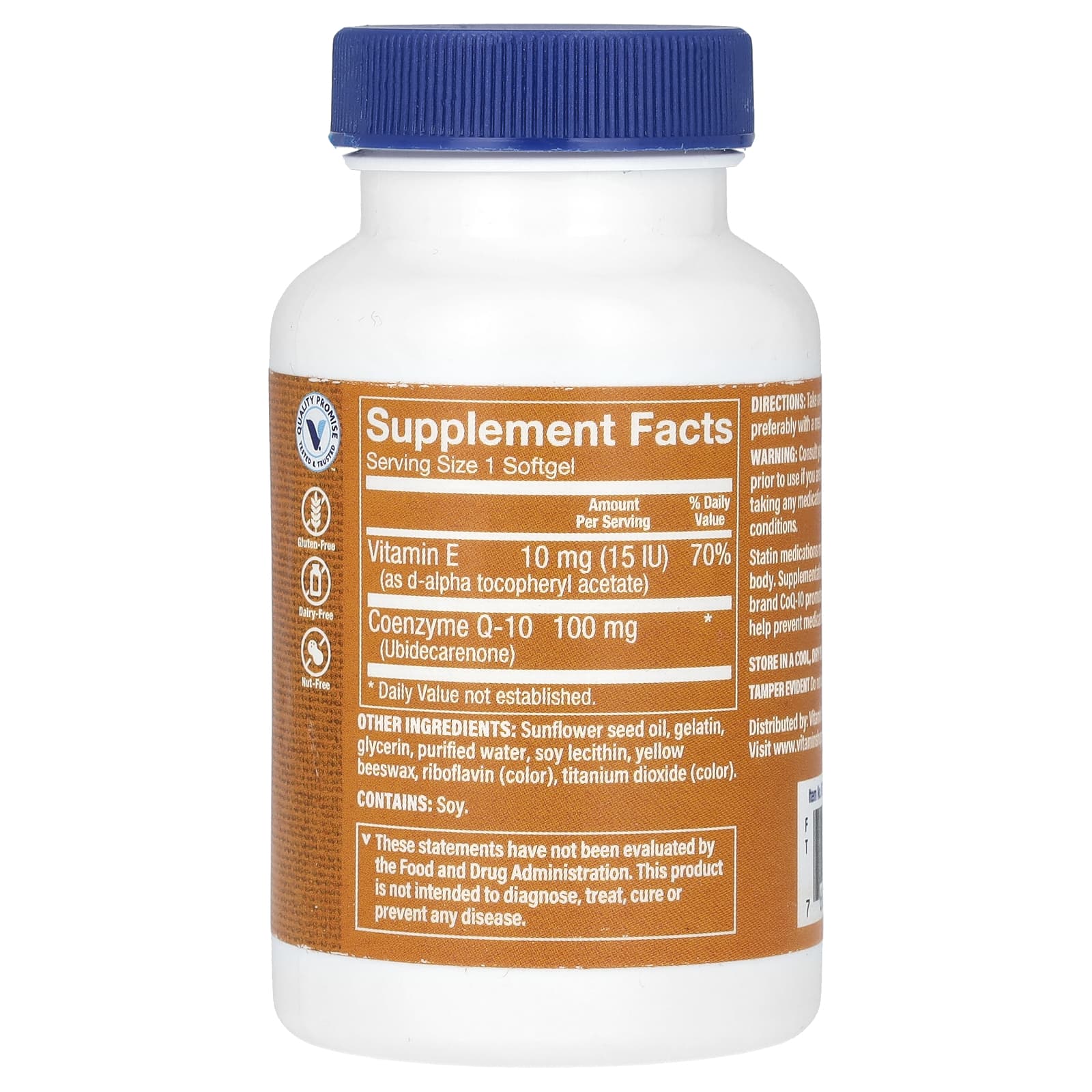The Vitamin Shoppe, CoQ-10, 100 mg, 120 Softgels - Image 2