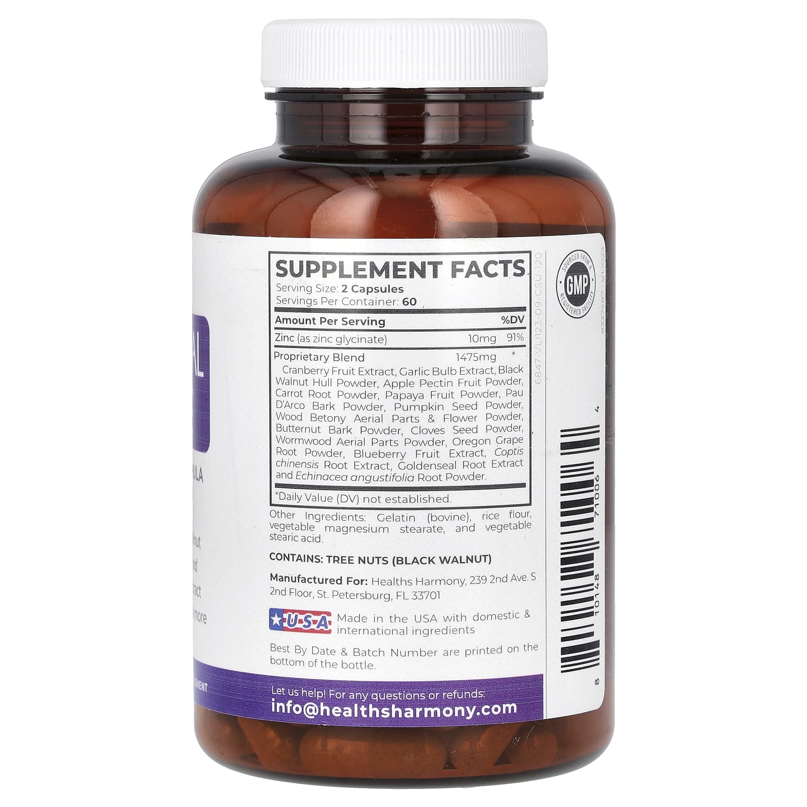 Intestinal Cleanse & Support | 120 Capsules by Healths Harmony - Image 2