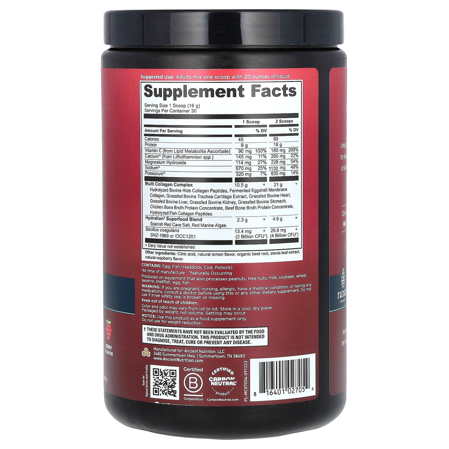 Ancient Nutrition Multi Collagen Advanced for Skin & Body Hydration - Image 2