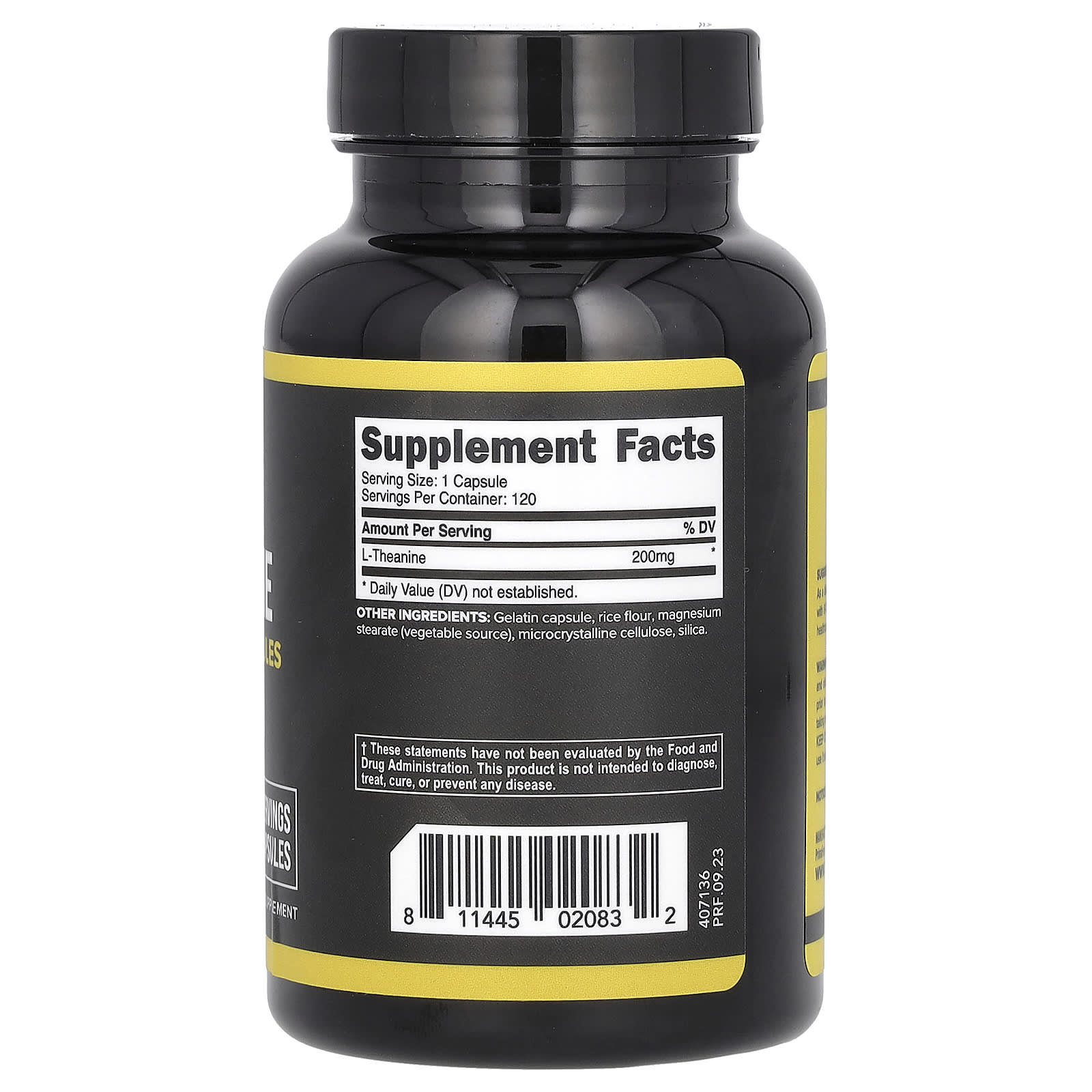 Primaforce, L-Theanine, 200 mg, 120 Capsules - Image 2