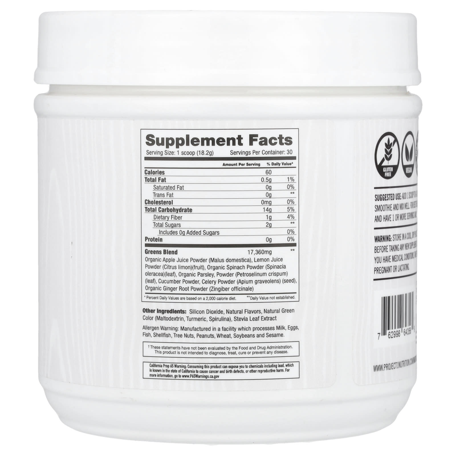 Martha Stewart Wellness, Wellness Greens, Spinach & Lemon, 19.26 oz (546 g) - Image 2