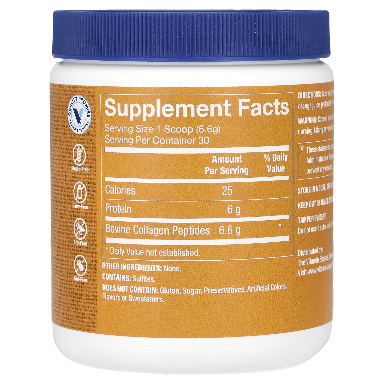 The Vitamin Shoppe, Grass-Fed Collagen Peptides Powder, Unflavored, 7 oz (198 g) - Image 2
