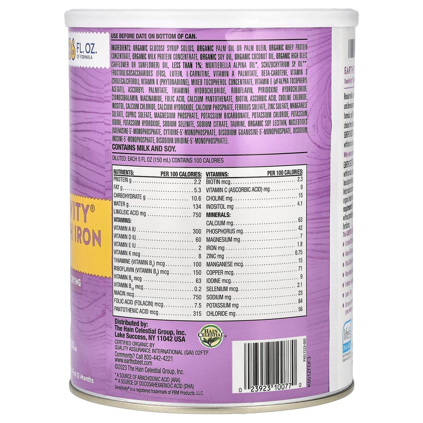 Earth's Best Organic Sensitivity Infant Formula with Iron - Image 2