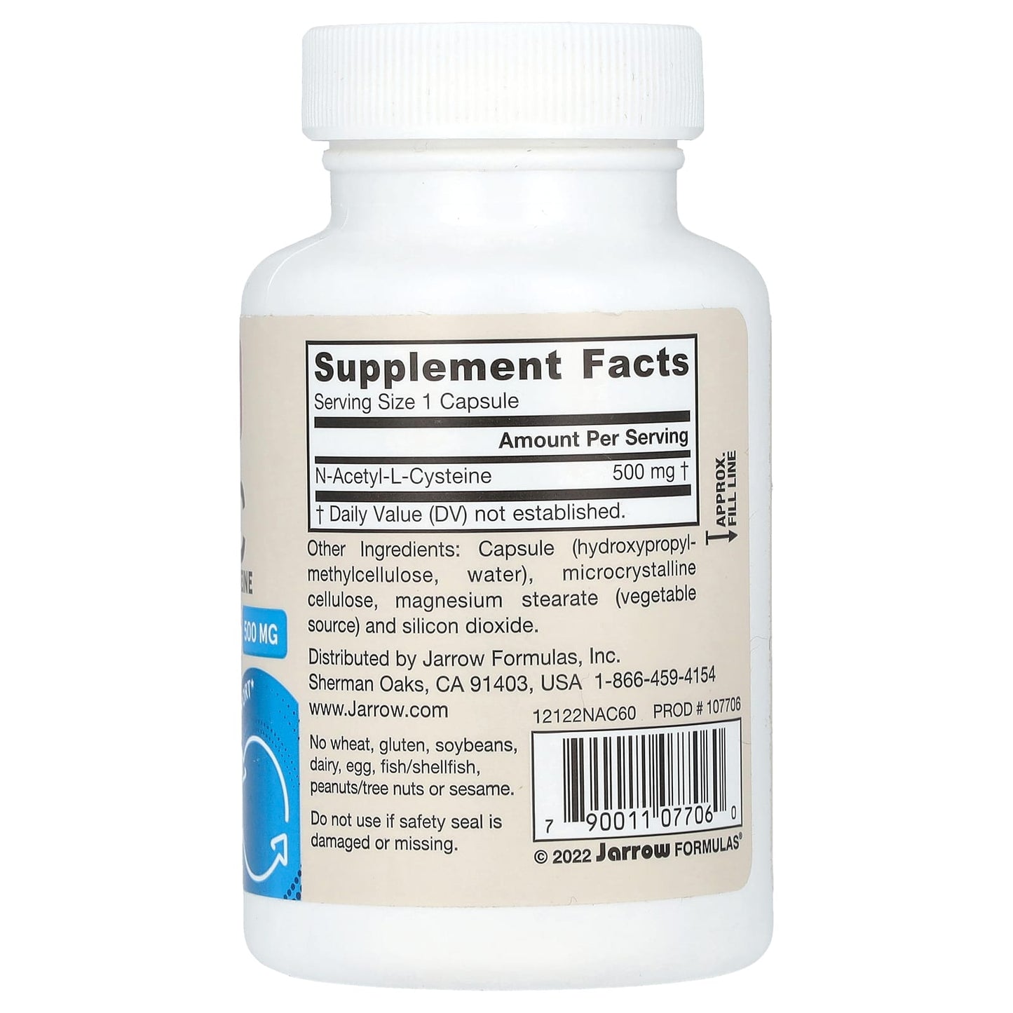 Jarrow Formulas Vegetarian N-A-C, 500mg Glutathione Supplement - Image 2