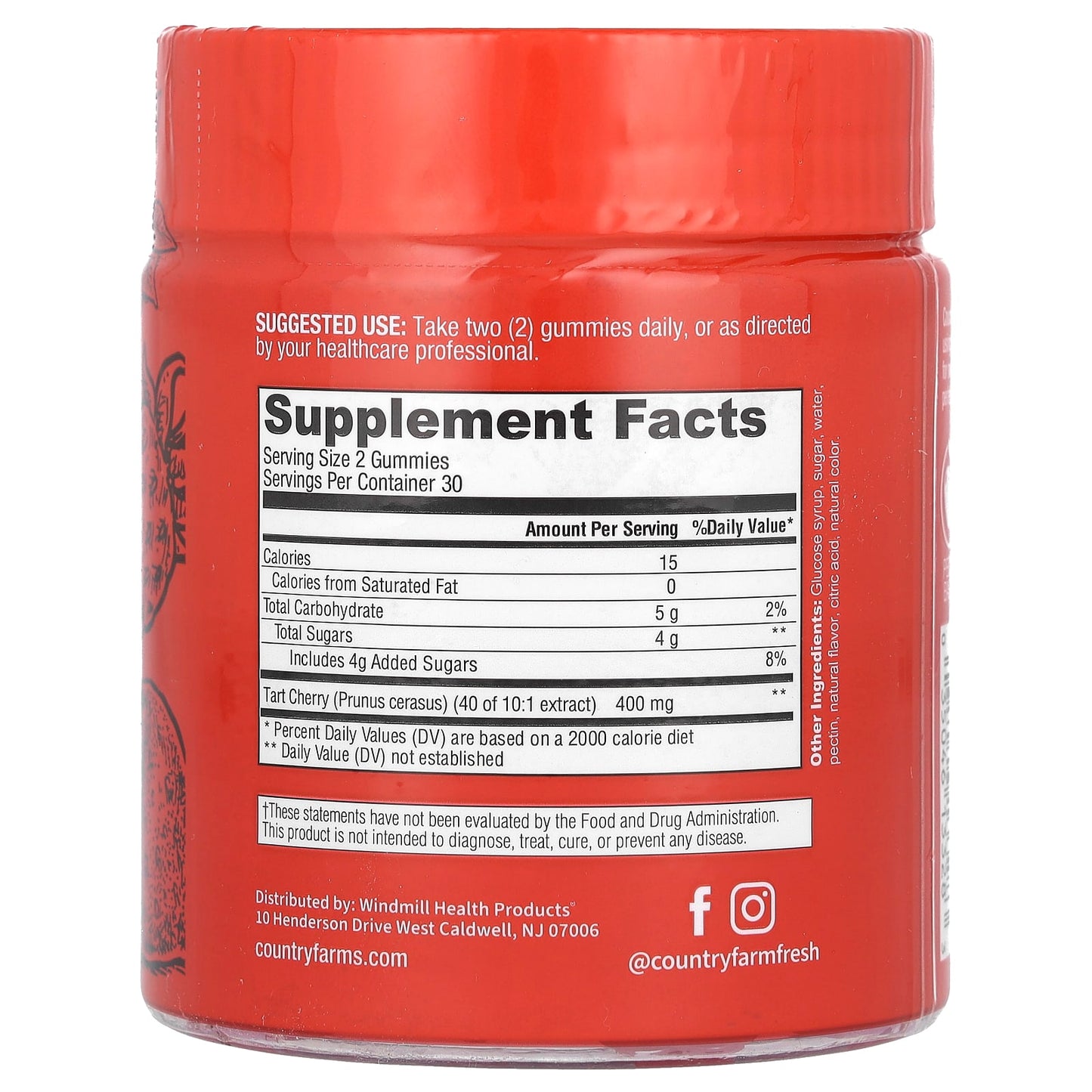 Tart Cherry Daily Metabolic Support Gummies by Country Farms - Image 2