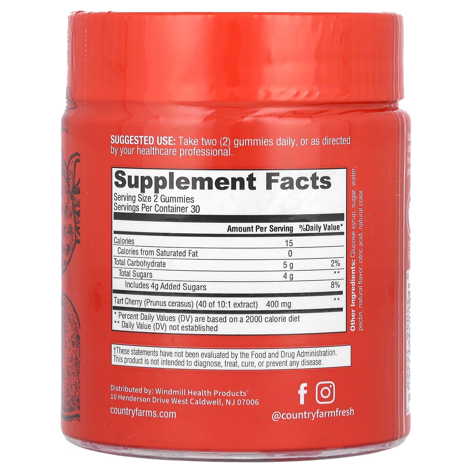 Tart Cherry Daily Metabolic Support Gummies by Country Farms - Image 2