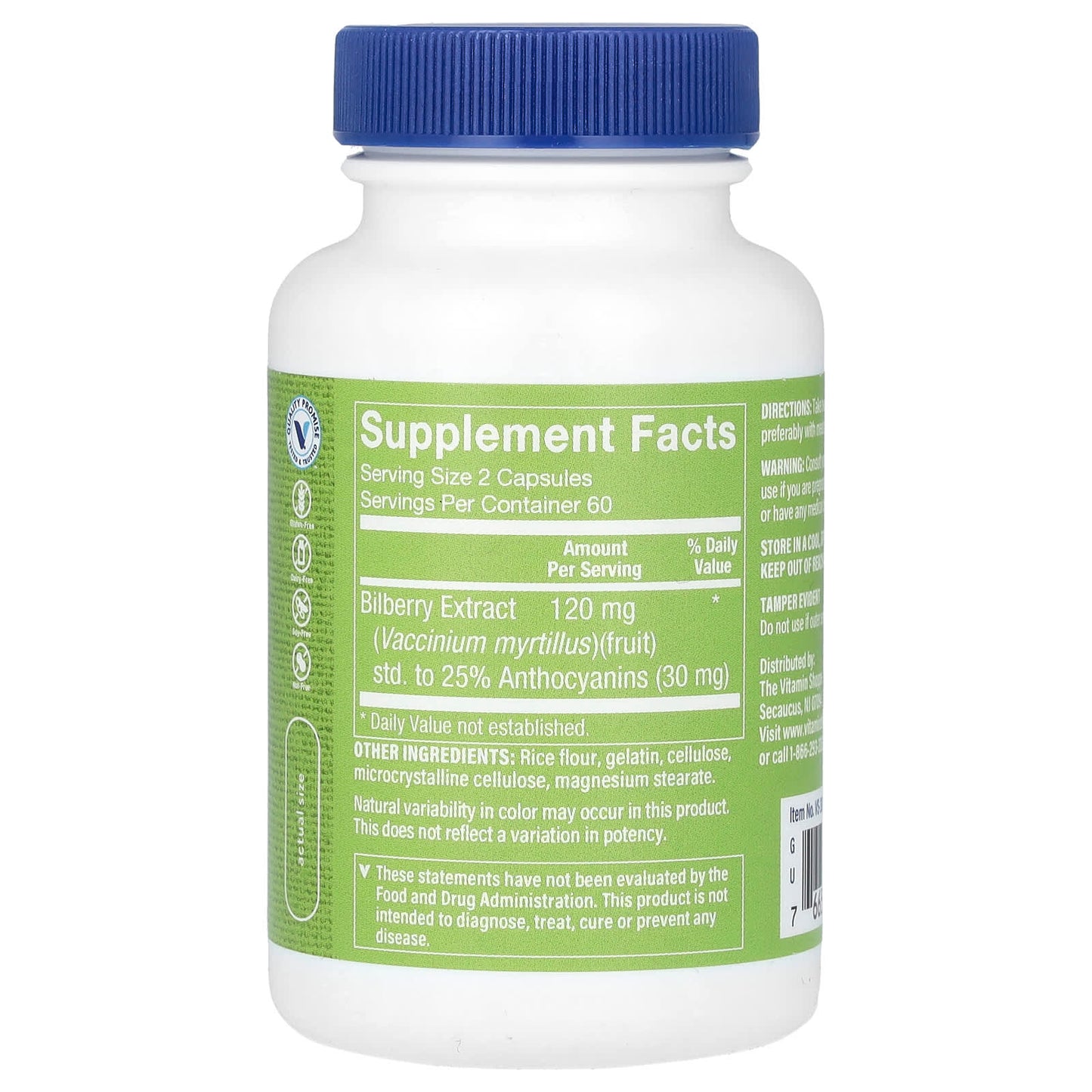 The Vitamin Shoppe, Bilberry Extract, 120 Capsules (60 mg per Capsule) - Image 2