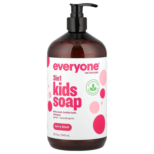 Everyone 3-in-1 Kids Soap, Berry Blast, Gentle & Hypoallergenic - Image 1