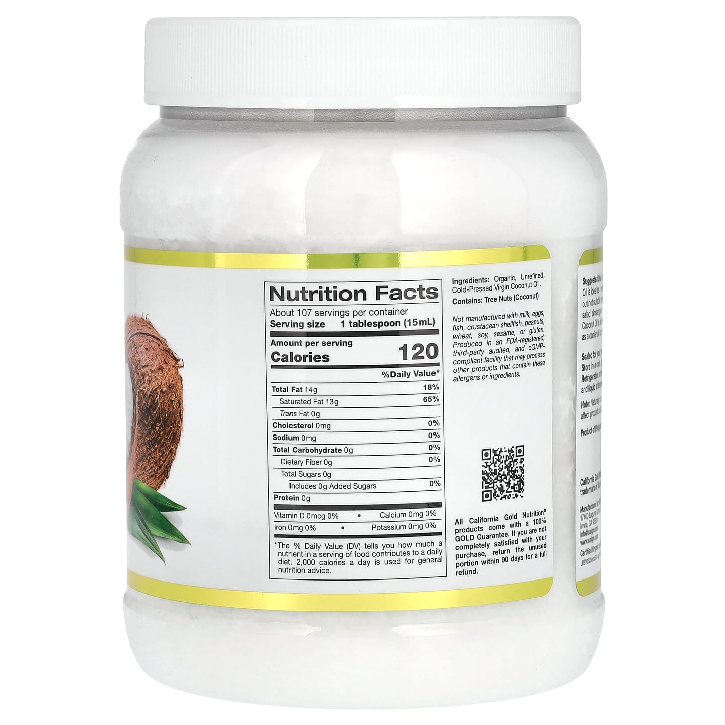 Cold Pressed Organic Virgin Coconut Oil for Cooking & Skin Care - Image 2