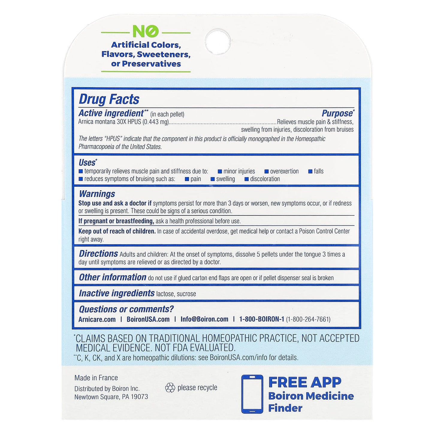 Natural Pain Relief with Boiron Arnica 30X - 3 Tubes - Image 2