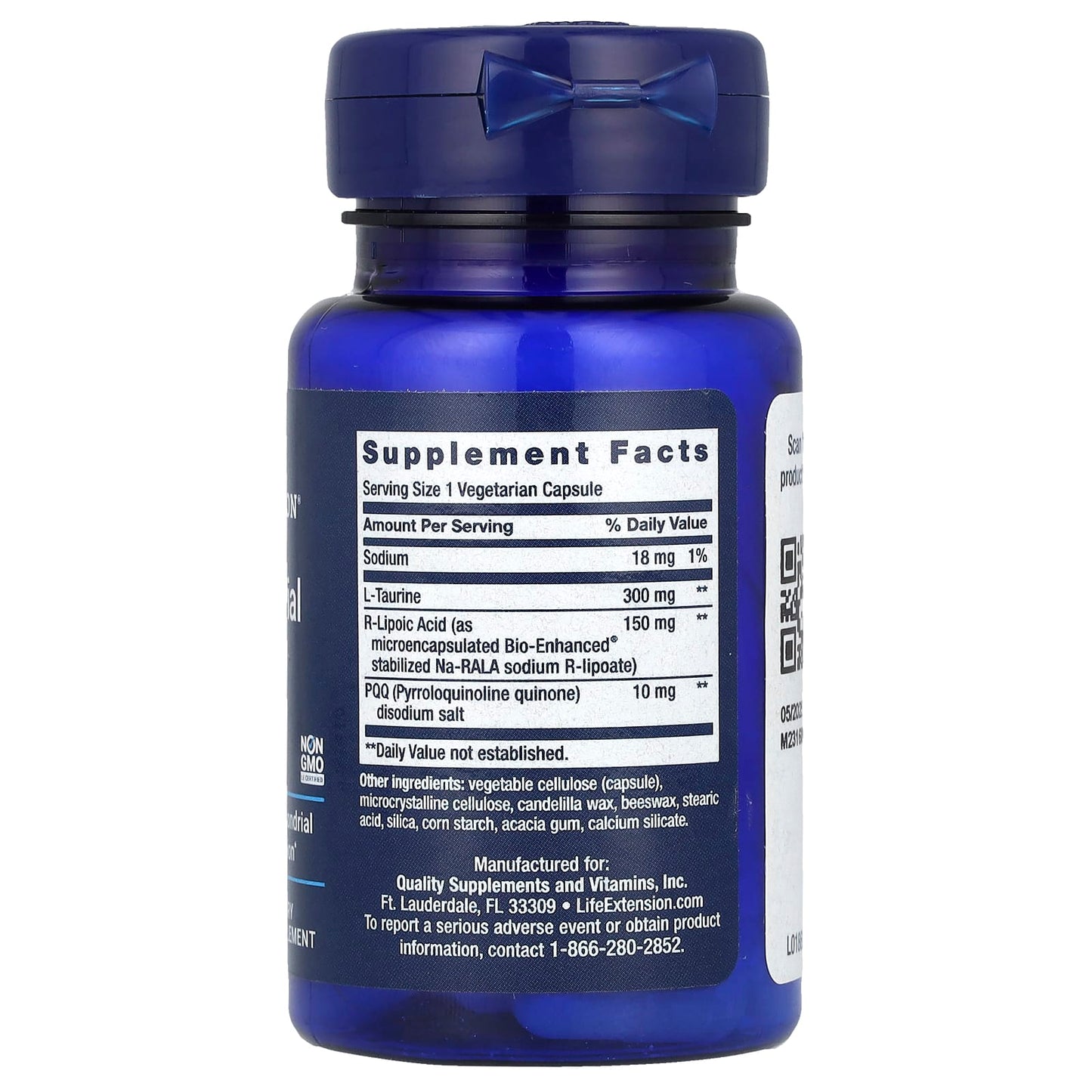 Life Extension, Mitochondrial Basics with PQQ, 30 Vegetarian Capsules - Image 2