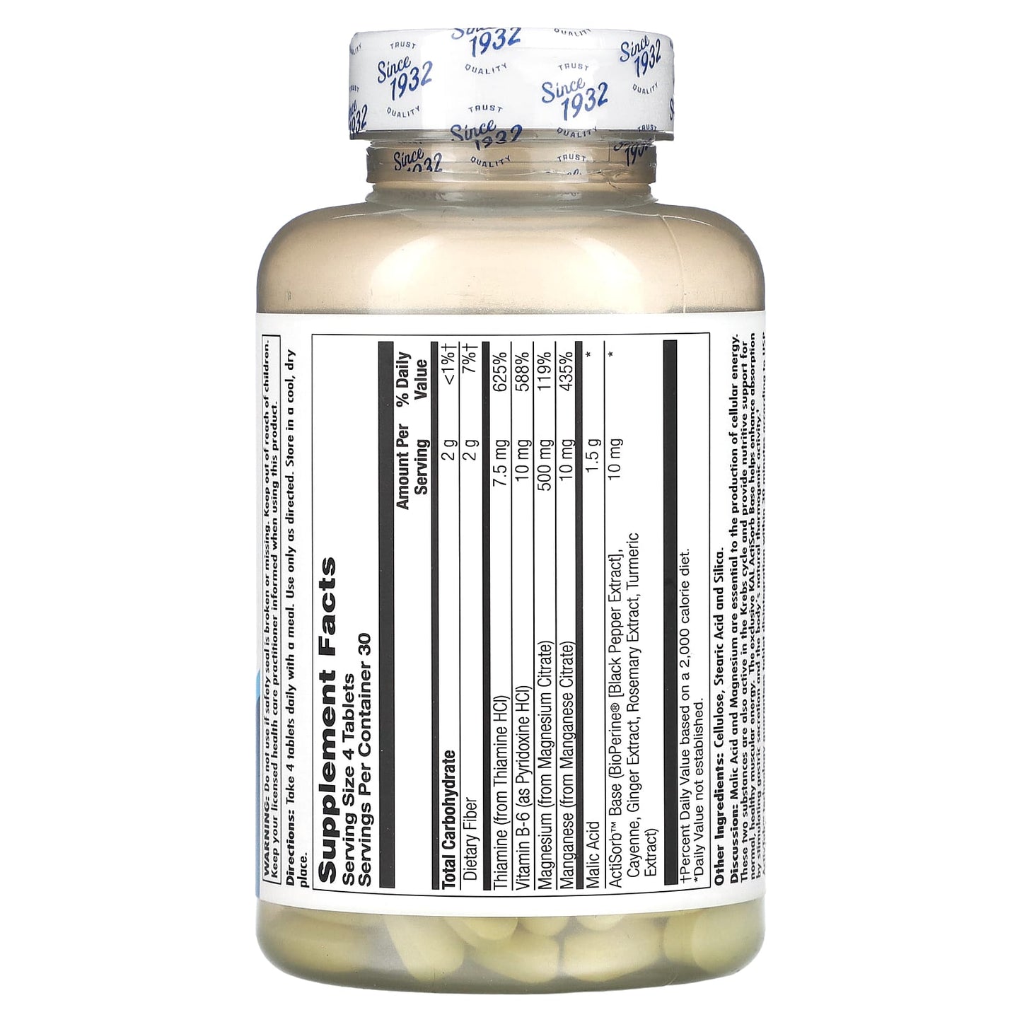 Boost Energy with KAL Malic Acid & Magnesium Tablets, 120 Count - Image 2