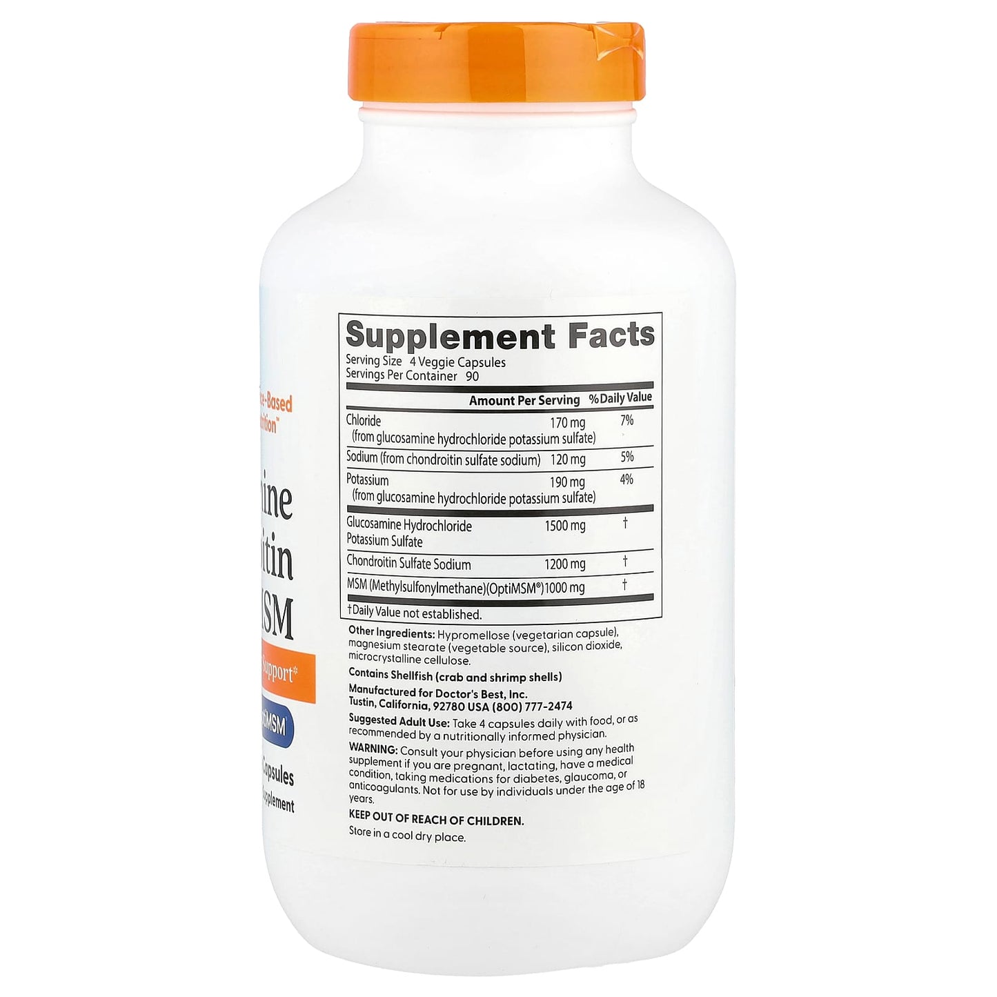 Doctor's Best Glucosamine Chondroitin MSM for Joint Health & Beauty - Image 2