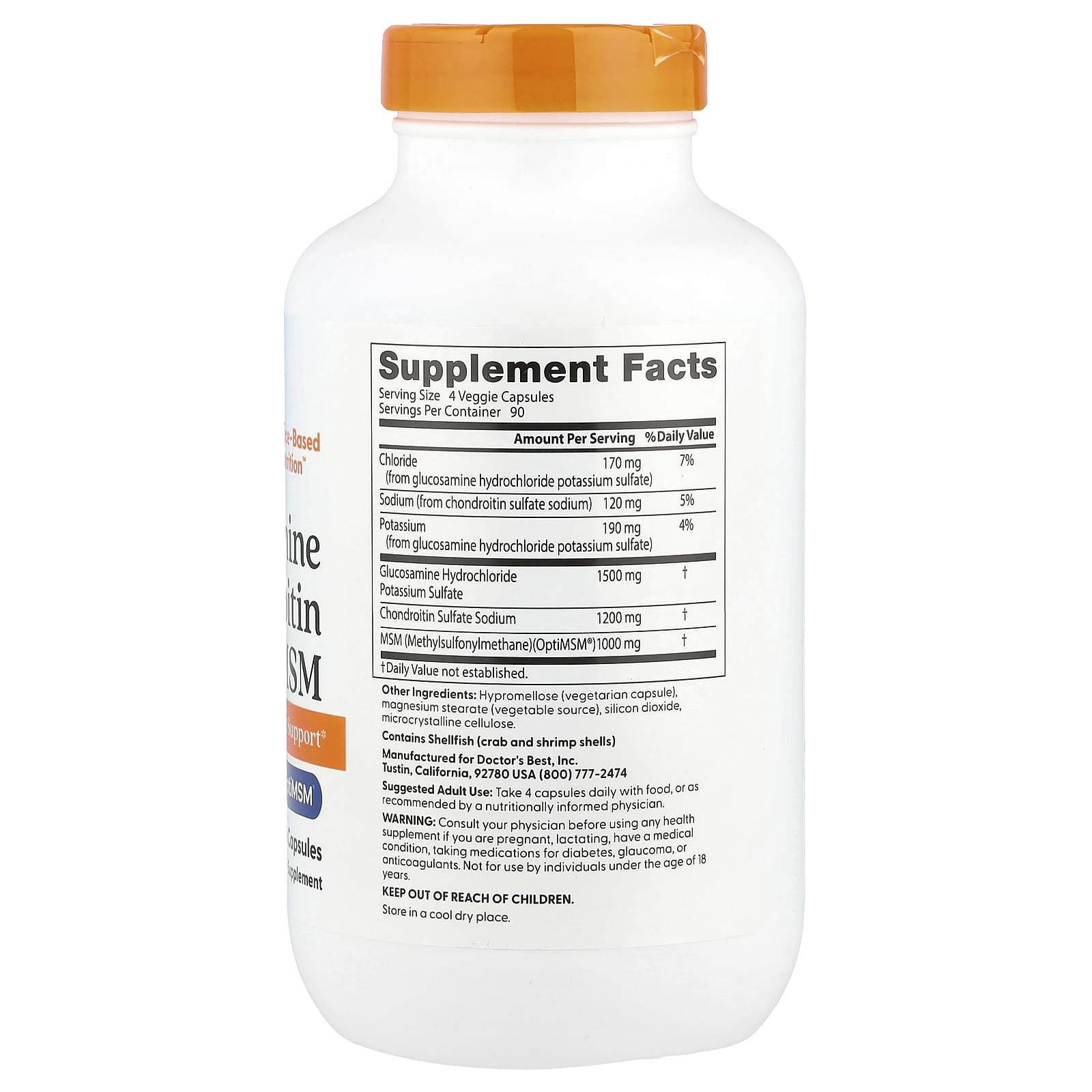 Doctor's Best Glucosamine Chondroitin MSM for Joint Health & Beauty - Image 2