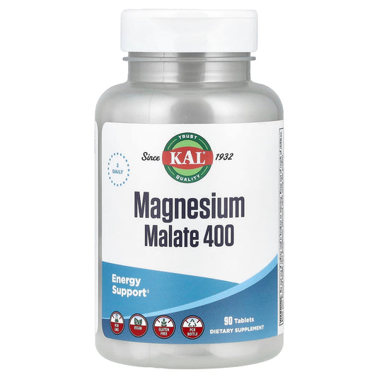 Boost Energy with KAL Magnesium Malate 400 Tablets | 200mg per Serving - Image 1