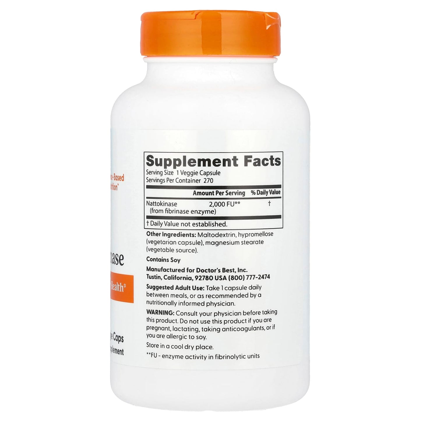 Nattokinase Supplement for Cardiovascular Health - 2,000 FU, 270 Caps - Image 2