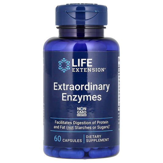 Life Extension, Extraordinary Enzymes, 60 Capsules - Image 1