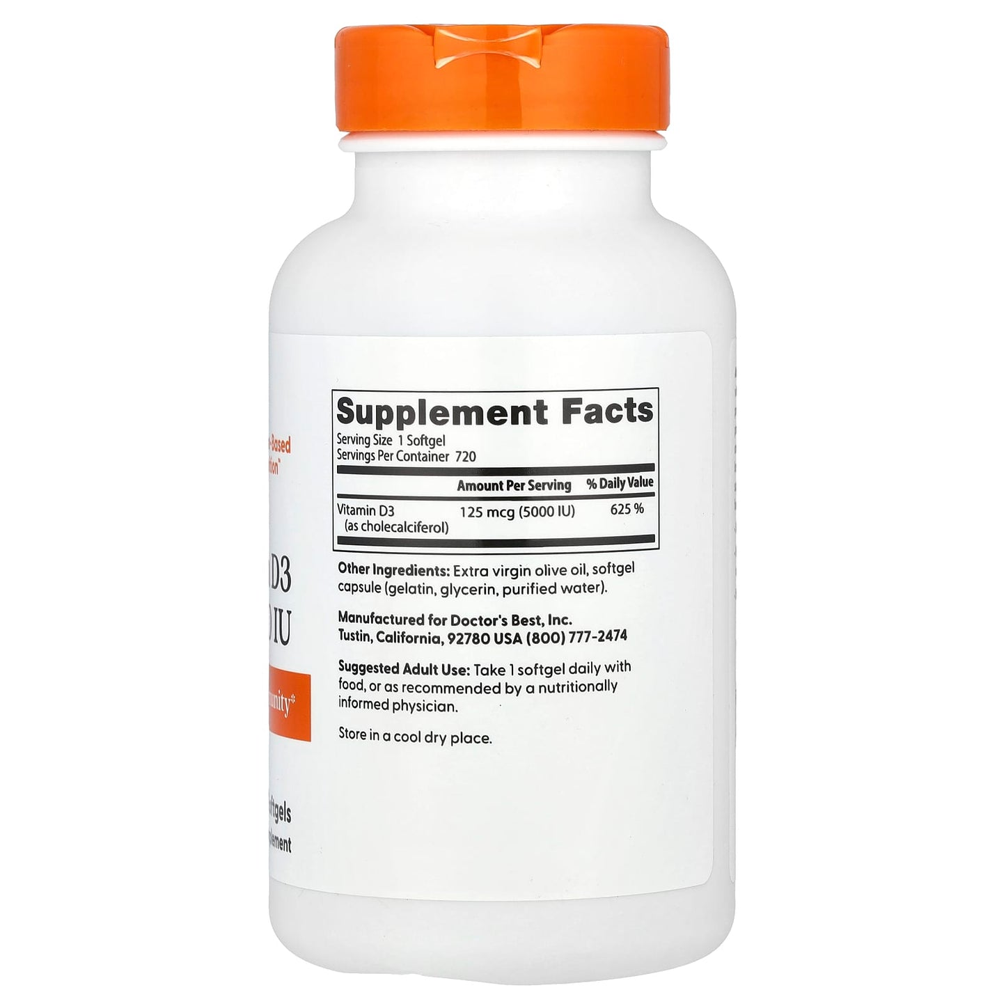 Vitamin D3 5,000 IU Softgels for Immunity, Heart Health & Strong Bones - Image 2