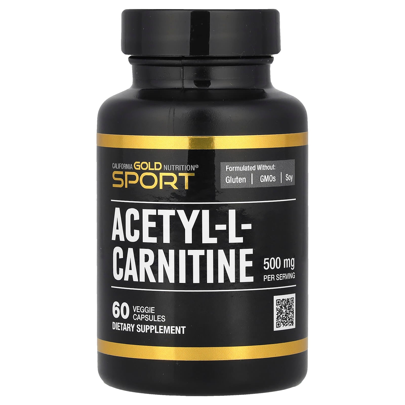 California Gold Acetyl-L-Carnitine 500 mg Veggie Capsules, 60 Count - Image 1