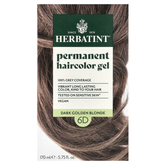 Herbatint Permanent Hair Color Gel - Dark Golden Blonde - Image 1