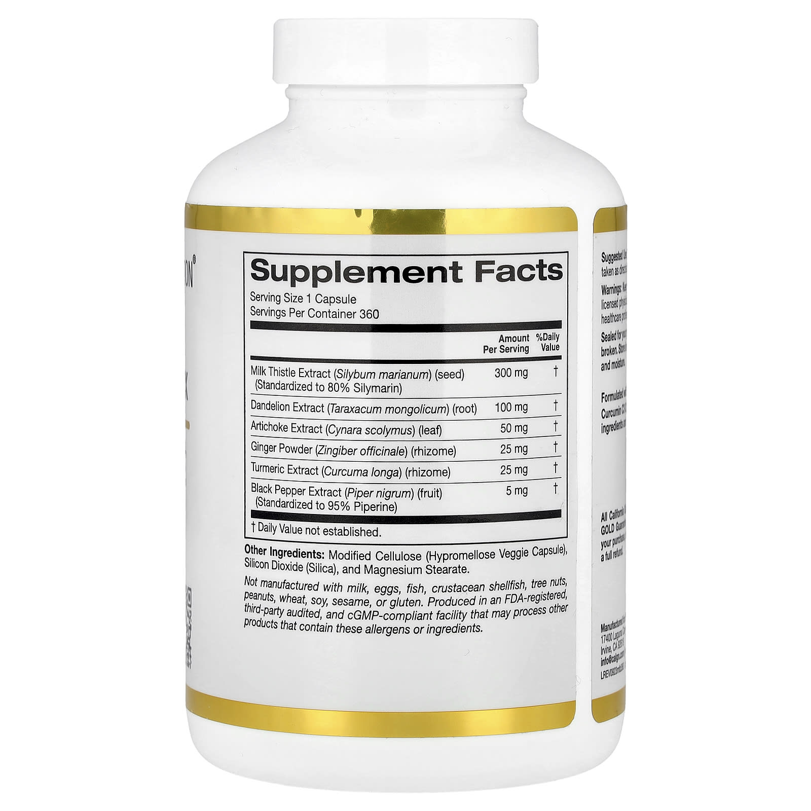 Milk Thistle Supplement for Liver Health - 360 Veggie Capsules - Image 2
