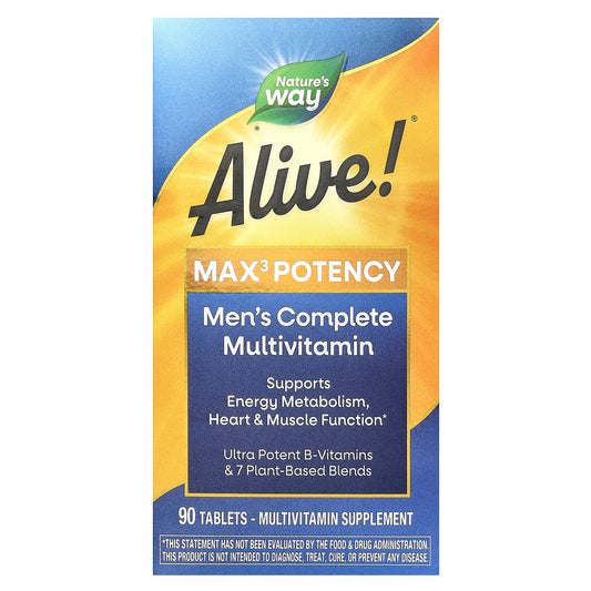 Nature's Way, Alive!® Max3 Potency, Men's Complete Multivitamin, 90 Tablets - Image 1