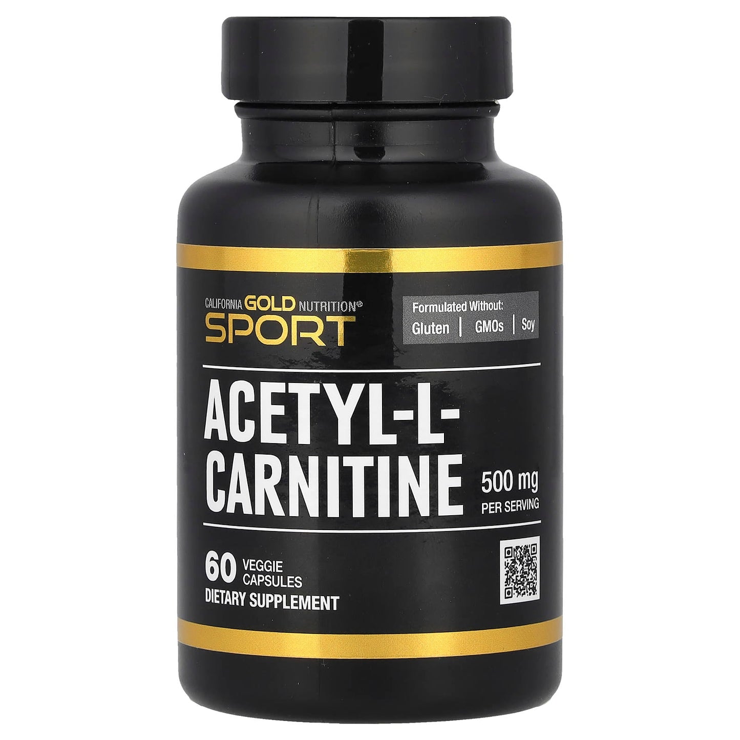 California Gold Acetyl-L-Carnitine 500 mg Veggie Capsules, 60 Count - Image 1