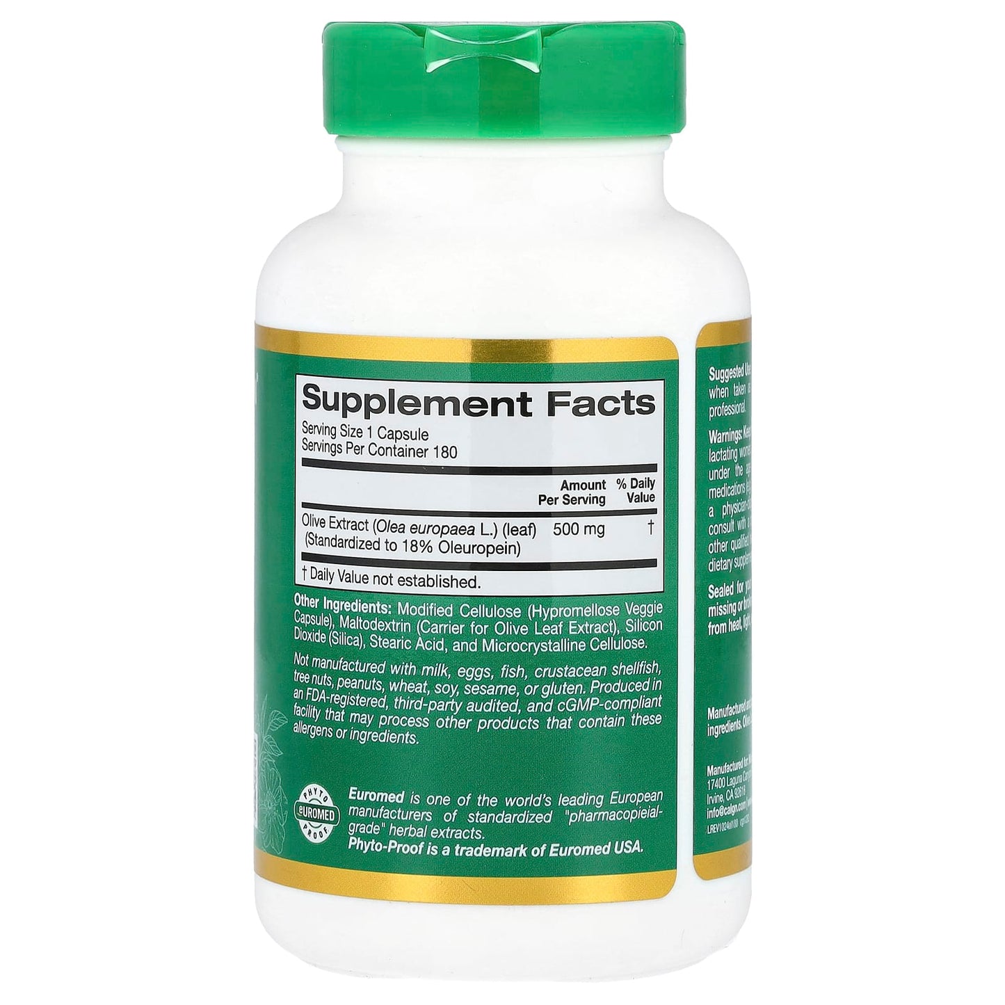 Support Immune Health with California Gold Nutrition Olive Leaf Extract - Image 2