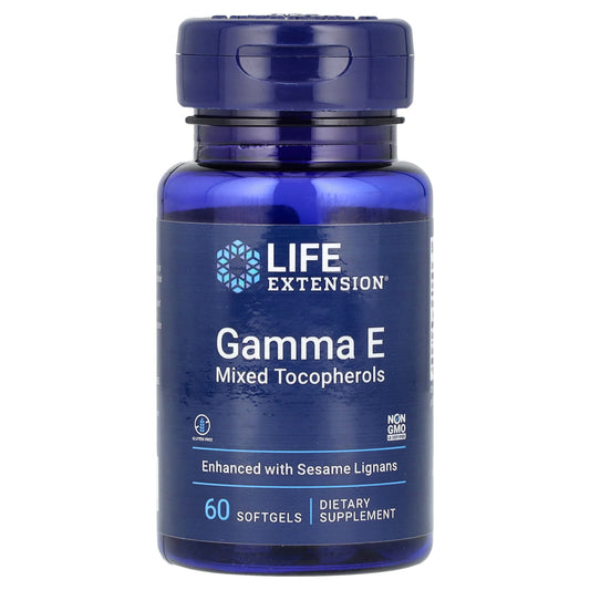 Life Extension, Gamma E Mixed Tocopherols, 60 Softgels - Image 1