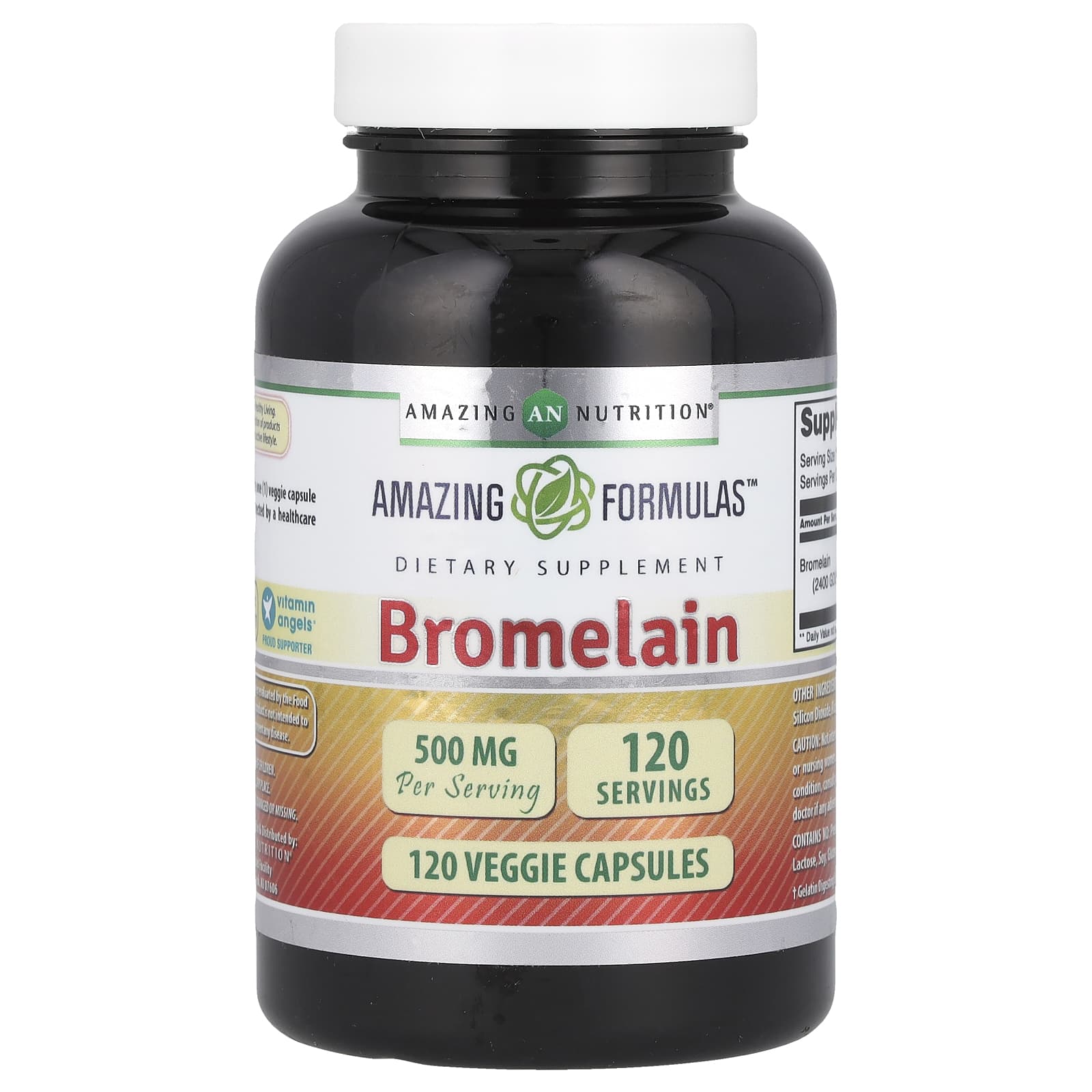 Bromelain Supplement - 500mg, 120 Veggie Capsules for Digestion & Inflammation - Image 1
